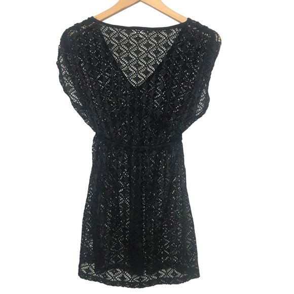 MILKEN Beach Diamond Crochet Elasticized Empire Waist Airy Cover Up Size XS - Picture 10 of 10